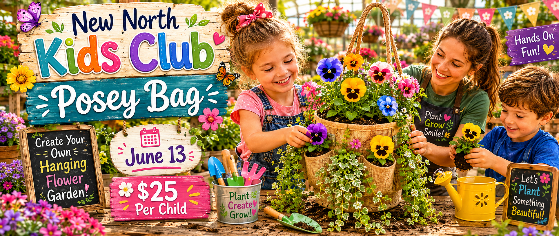 Kids Club: Hanging "Posey Bags" June 13 10:30am